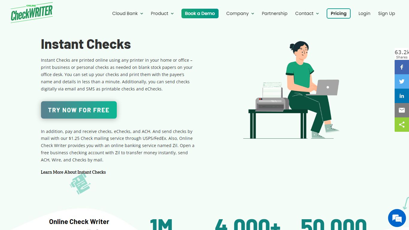 Instant Checks Online Print Now. Join With 1M+ Users